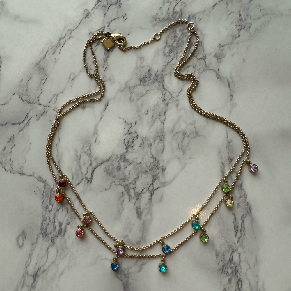 2 for $15 Banana Republic Rainbow Gem Necklace